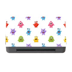 Seamless-pattern-cute-funny-monster-cartoon-isolated-white-background Memory Card Reader With Cf