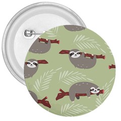 Sloths-pattern-design 3  Buttons