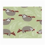 Sloths-pattern-design Small Glasses Cloth Front