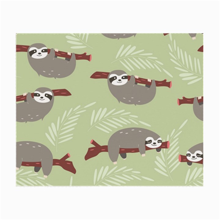 Sloths-pattern-design Small Glasses Cloth