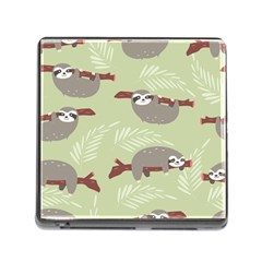 Sloths-pattern-design Memory Card Reader (Square 5 Slot)