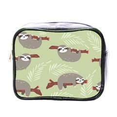 Sloths-pattern-design Mini Toiletries Bag (One Side)