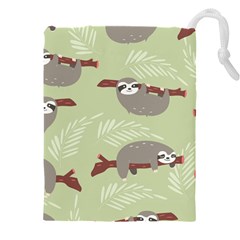 Sloths-pattern-design Drawstring Pouch (5xl)