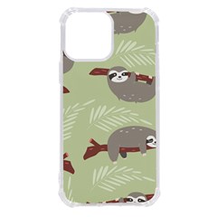 Sloths-pattern-design Iphone 13 Pro Max Tpu Uv Print Case