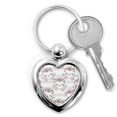 Cat-with-bow-pattern Key Chain (heart) by Simbadda