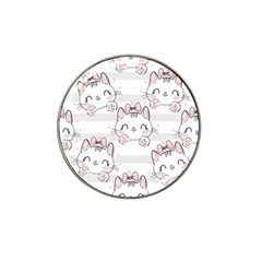 Cat-with-bow-pattern Hat Clip Ball Marker by Simbadda