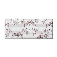 Cat-with-bow-pattern Hand Towel by Simbadda