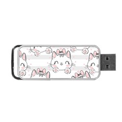 Cat-with-bow-pattern Portable Usb Flash (two Sides) by Simbadda