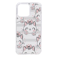 Cat-with-bow-pattern Iphone 14 Pro Max Tpu Uv Print Case