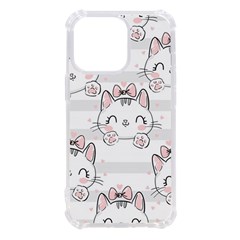 Cat-with-bow-pattern Iphone 13 Pro Tpu Uv Print Case