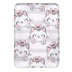 Cat-with-bow-pattern Rectangular Glass Fridge Magnet (4 Pack)