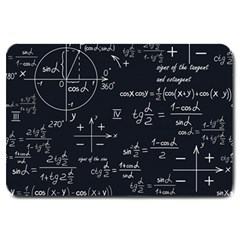 Mathematical-seamless-pattern-with-geometric-shapes-formulas Large Doormat by Simbadda