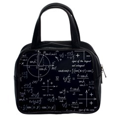 Mathematical-seamless-pattern-with-geometric-shapes-formulas Classic Handbag (two Sides) by Simbadda