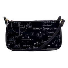 Mathematical-seamless-pattern-with-geometric-shapes-formulas Shoulder Clutch Bag by Simbadda