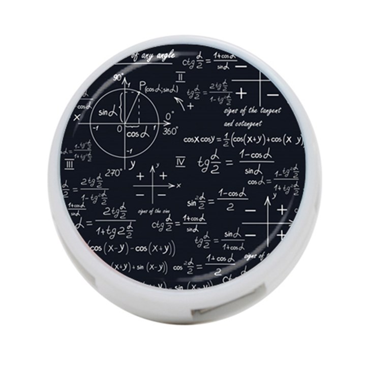 Mathematical-seamless-pattern-with-geometric-shapes-formulas 4-Port USB Hub (Two Sides)