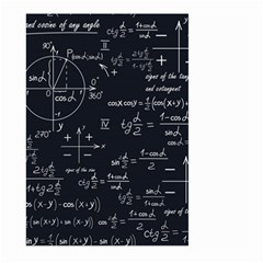 Mathematical-seamless-pattern-with-geometric-shapes-formulas Large Garden Flag (two Sides) by Simbadda