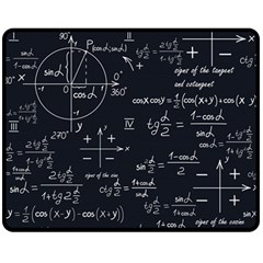 Mathematical-seamless-pattern-with-geometric-shapes-formulas Two Sides Fleece Blanket (medium) by Simbadda