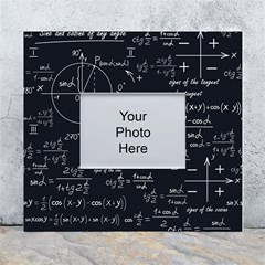 Mathematical-seamless-pattern-with-geometric-shapes-formulas White Wall Photo Frame 5  X 7 