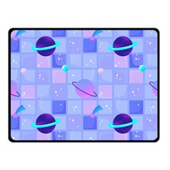 Seamless-pattern-pastel-galaxy-future Two Sides Fleece Blanket (small) by Simbadda