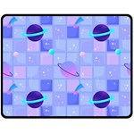 Seamless-pattern-pastel-galaxy-future Two Sides Fleece Blanket (Medium) 58.8 x47.4  Blanket Front