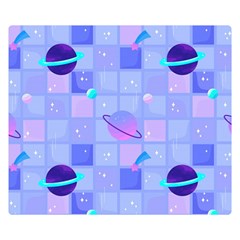 Seamless-pattern-pastel-galaxy-future Two Sides Premium Plush Fleece Blanket (small) by Simbadda