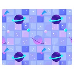 Seamless-pattern-pastel-galaxy-future Premium Plush Fleece Blanket (medium) by Simbadda