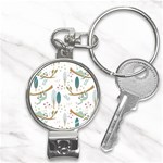 Pattern-sloth-woodland Nail Clippers Key Chain Front