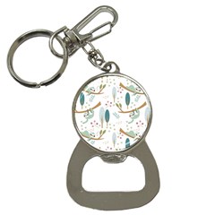 Pattern-sloth-woodland Bottle Opener Key Chain by Simbadda