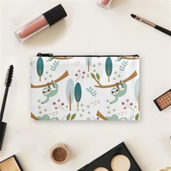 Pattern-sloth-woodland Cosmetic Bag (small) by Simbadda