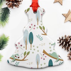 Pattern-sloth-woodland Ornament (christmas Tree)  by Simbadda