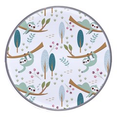 Pattern-sloth-woodland Wireless Fast Charger(white) by Simbadda