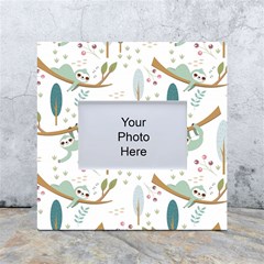 Pattern-sloth-woodland White Box Photo Frame 4  X 6  by Simbadda