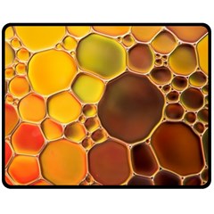 Abstract Oil Painting Fleece Blanket (medium) by Excel