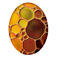 Abstract Oil Painting Oval Glass Fridge Magnet (4 Pack) by Excel