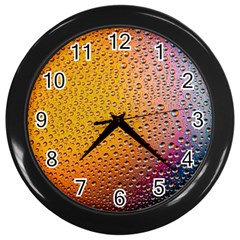 Rain Drop Abstract Design Wall Clock (black)