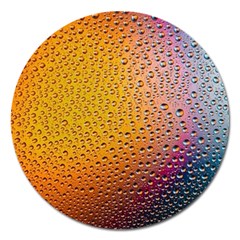 Rain Drop Abstract Design Magnet 5  (round) by Excel