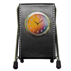 Rain Drop Abstract Design Pen Holder Desk Clock by Excel