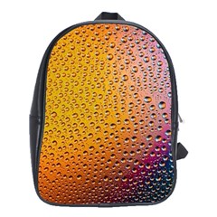 Rain Drop Abstract Design School Bag (xl)