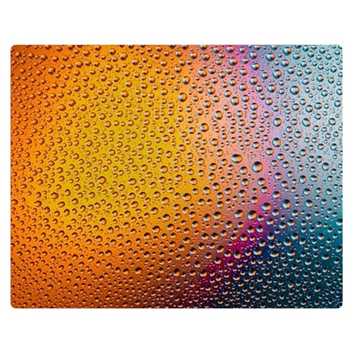 Rain Drop Abstract Design Two Sides Premium Plush Fleece Blanket (Medium)