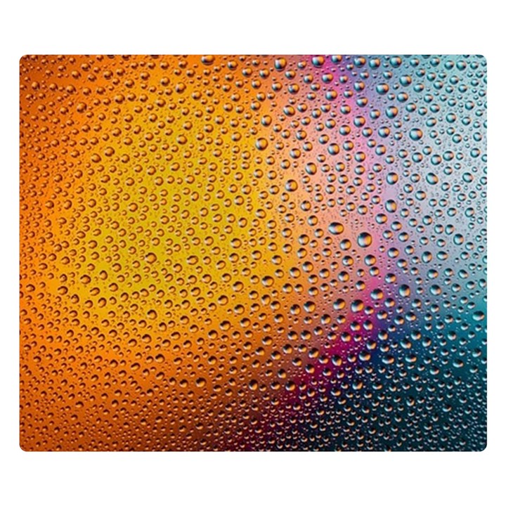 Rain Drop Abstract Design Premium Plush Fleece Blanket (Small)