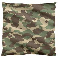 Camouflage Design Large Premium Plush Fleece Cushion Case (two Sides)