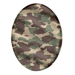 Camouflage Design Oval Glass Fridge Magnet (4 Pack)