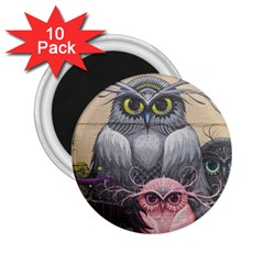 Graffiti Owl Design 2 25  Magnets (10 Pack) 