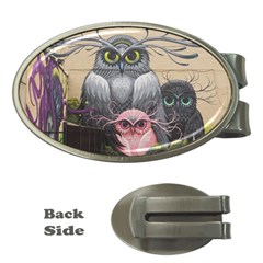 Graffiti Owl Design Money Clips (oval)  by Excel