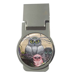 Graffiti Owl Design Money Clips (round)  by Excel