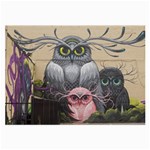 Graffiti Owl Design Large Glasses Cloth Front