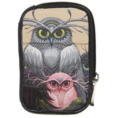 Graffiti Owl Design Compact Camera Leather Case by Excel