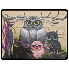 Graffiti Owl Design Fleece Blanket (large) by Excel