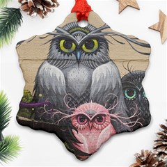 Graffiti Owl Design Ornament (snowflake) by Excel