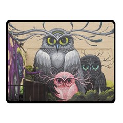 Graffiti Owl Design Two Sides Fleece Blanket (small) by Excel